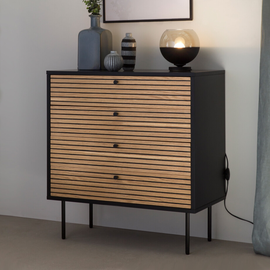 Artistiq Ladekast 'Sega' Eiken, 80cm afbeelding 