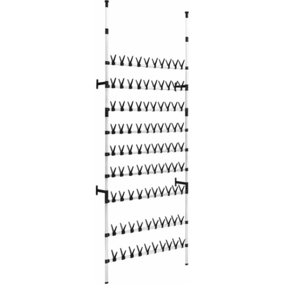 vidaXL - Schoenenrek - met - stangen - telescopisch - aluminium afbeelding 1