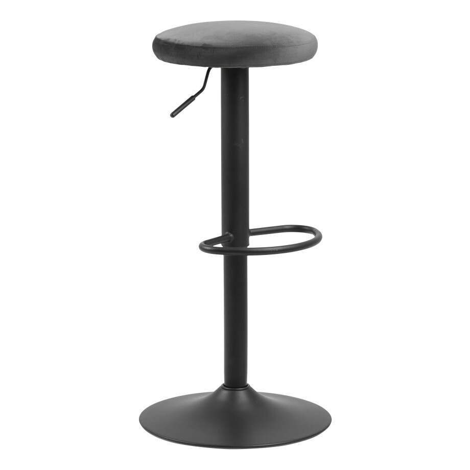 Bendt Barkruk 'Inger' Velvet (zithoogte 62-82cm), kleur Dark Grey Bendt Barkruk 'Inger' Velvet (zithoogte 62-82cm), kleur Dark Grey afbeelding 1