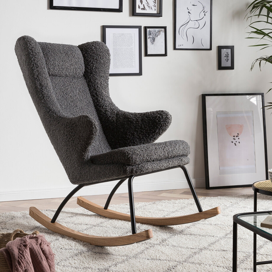 Artistiq Schommelstoel 'Benji' kleur grijs Artistiq Schommelstoel 'Benji' kleur grijs afbeelding 1