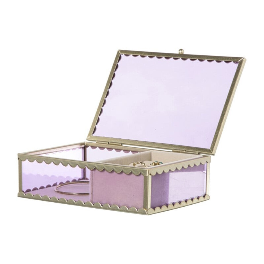 Sieradendoos - paars - 4.7x15x11 cm Sieradendoos - paars - 4.7x15x11 cm afbeelding