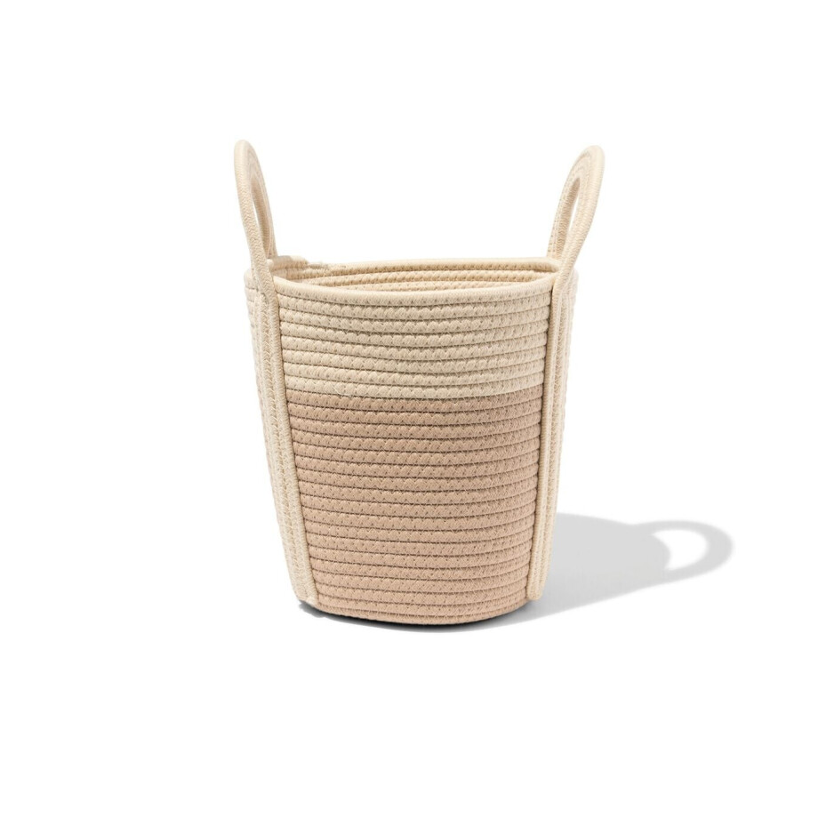 HEMA HEMA Mand 25x30cm Touw Beige HEMA HEMA Mand 25x30cm Touw Beige afbeelding