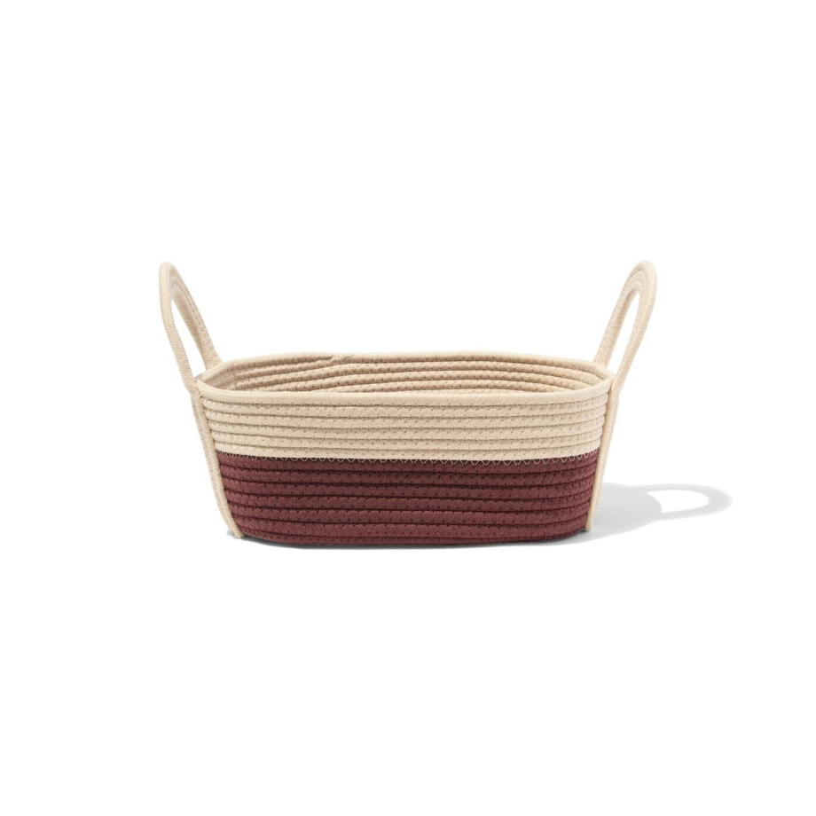 HEMA HEMA Mand 34x13cm Touw Beige HEMA HEMA Mand 34x13cm Touw Beige afbeelding