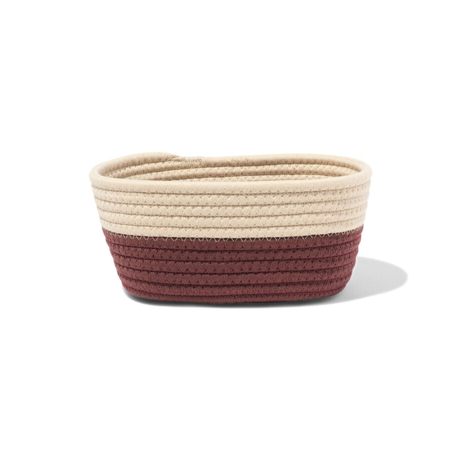HEMA HEMA Mand 23x11cm Touw Beige-bruin HEMA HEMA Mand 23x11cm Touw Beige-bruin afbeelding