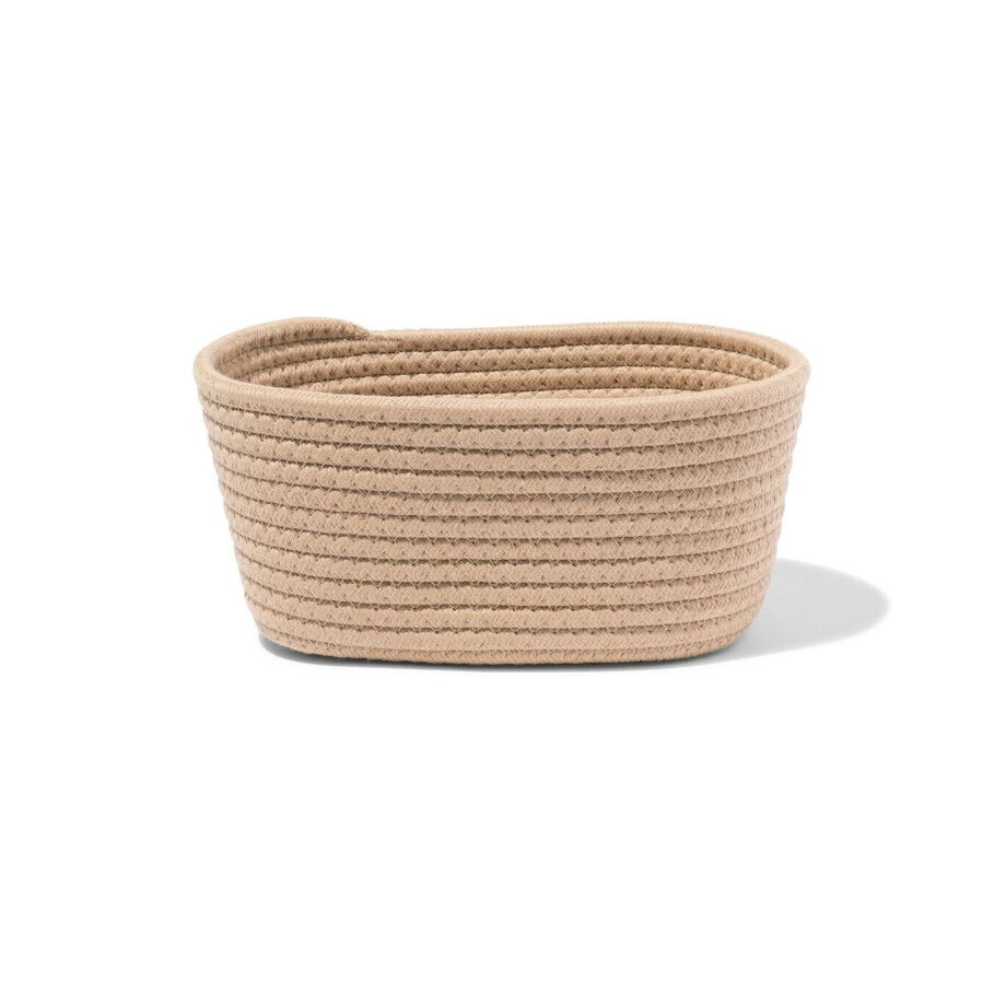 HEMA HEMA Mand 23x11cm Touw Beige-bruin afbeelding 