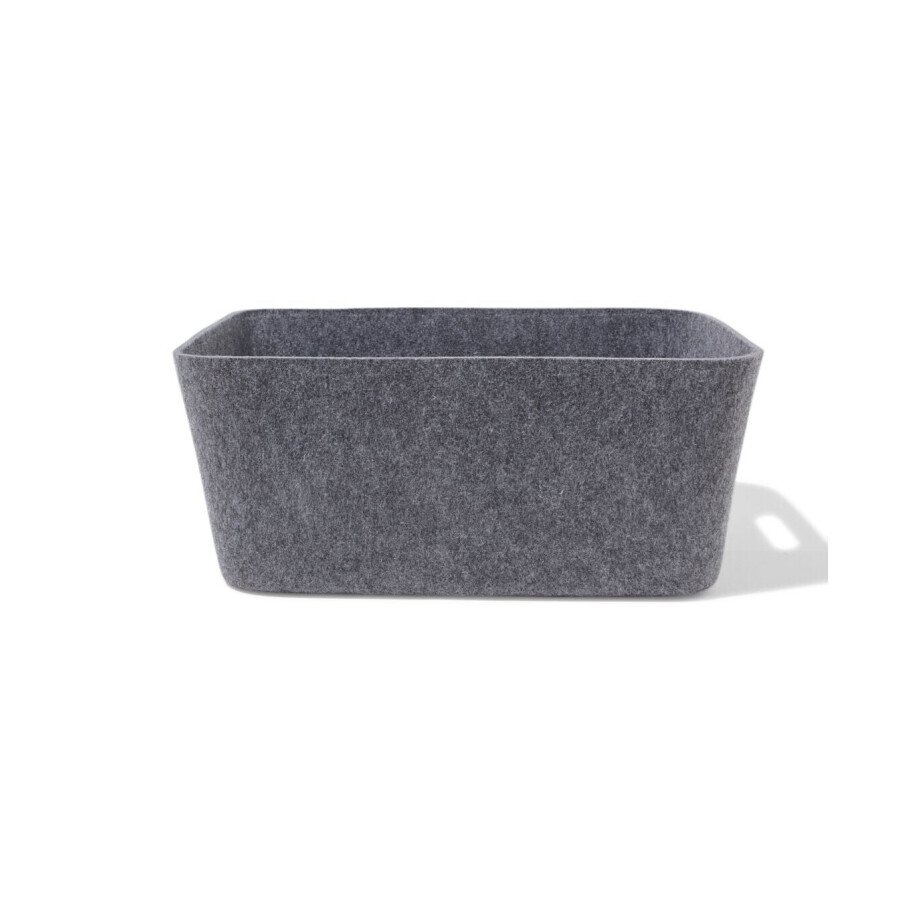 HEMA HEMA Opbergmand 25x33x14cm M Vilt Grijs HEMA HEMA Opbergmand 25x33x14cm M Vilt Grijs afbeelding