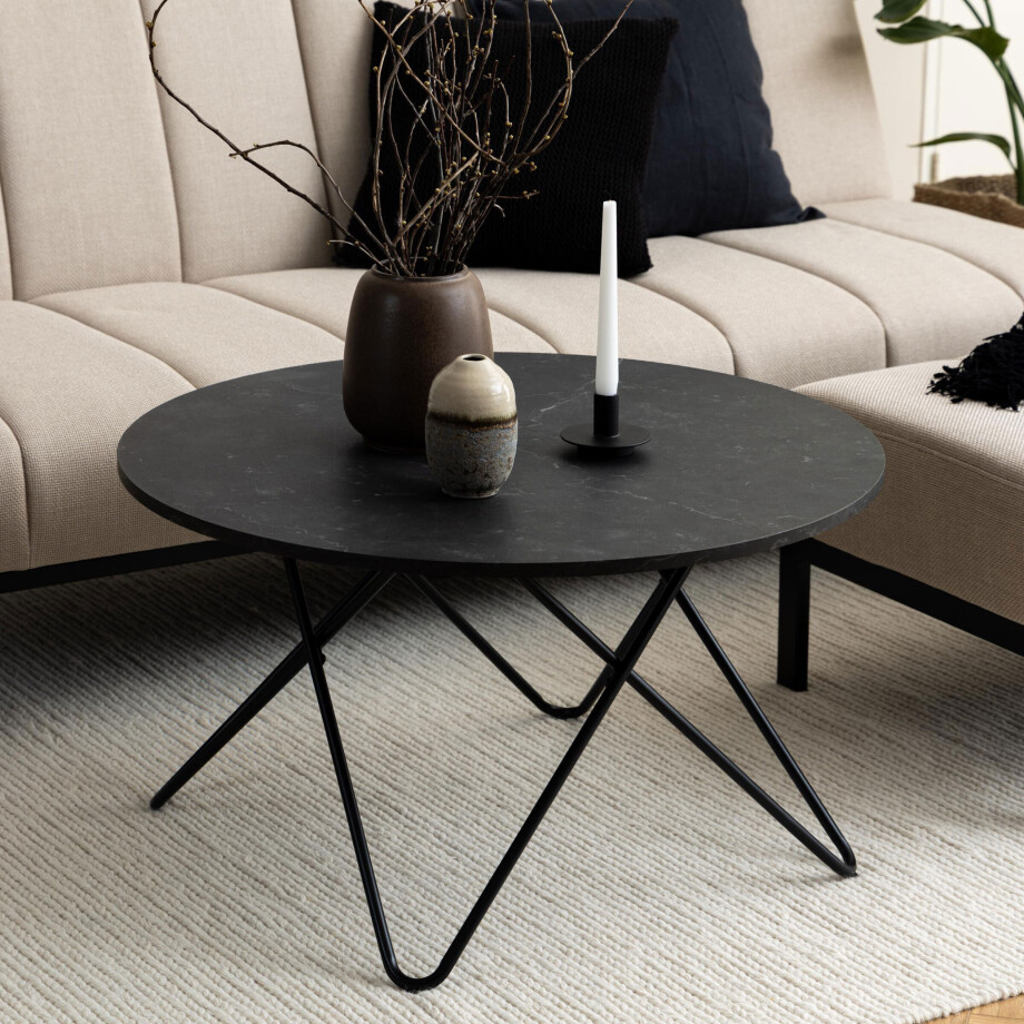 Bendt Ronde Salontafel 'Constantinos' Marmerlook, 80cm afbeelding 1