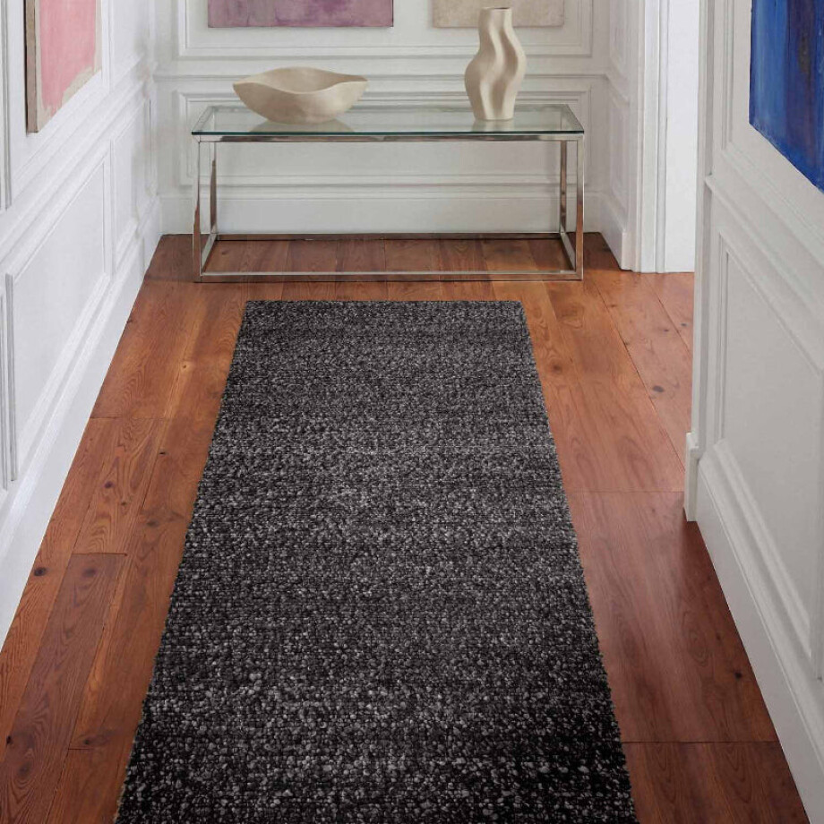 Vloerkleed Portobello Rechthoekig - Donkergrijs 200x80cm - Polyester - Dekbed-Discounter.nl Vloerkleed Portobello Rechthoekig - Donkergrijs 200x80cm - Polyester - Dekbed-Discounter.nl afbeelding
