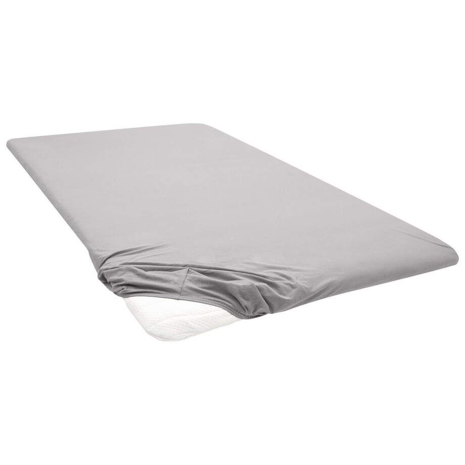 Biberna Jersey hoeslaken (Grijs, 180-200 x 200 cm) Biberna Jersey hoeslaken (Grijs, 180-200 x 200 cm) afbeelding 1