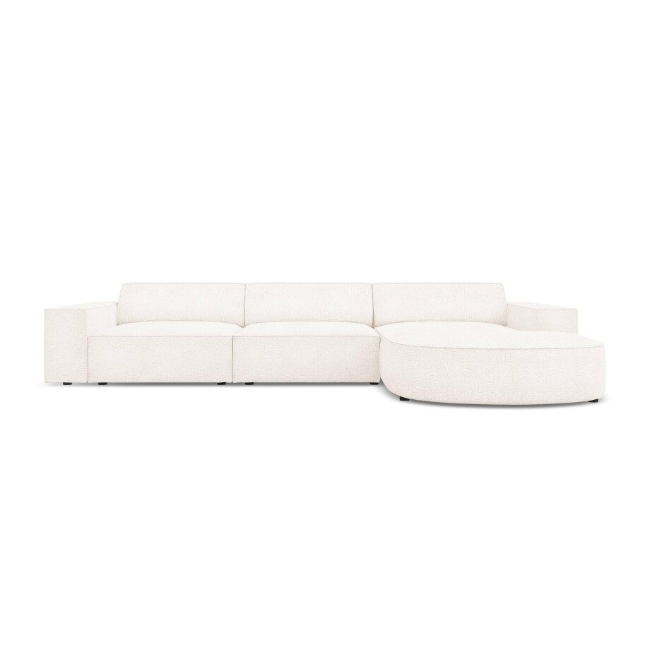 4-zits hoekbank Jodie bouclé Chaise Longue rechts | Micadoni Home 4-zits hoekbank Jodie bouclé Chaise Longue rechts | Micadoni Home afbeelding 1