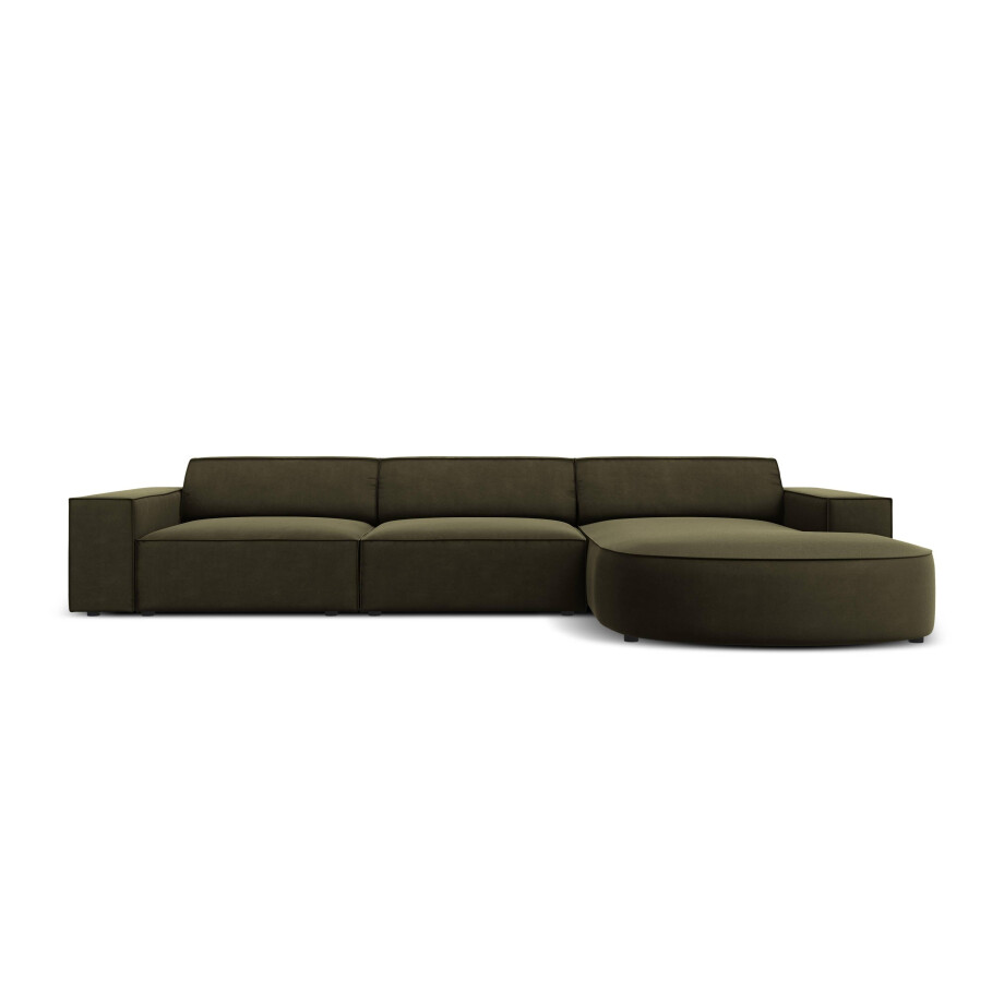 4-zits hoekbank Jodie velvet Chaise Longue rechts | Micadoni Limited Edition afbeelding 1