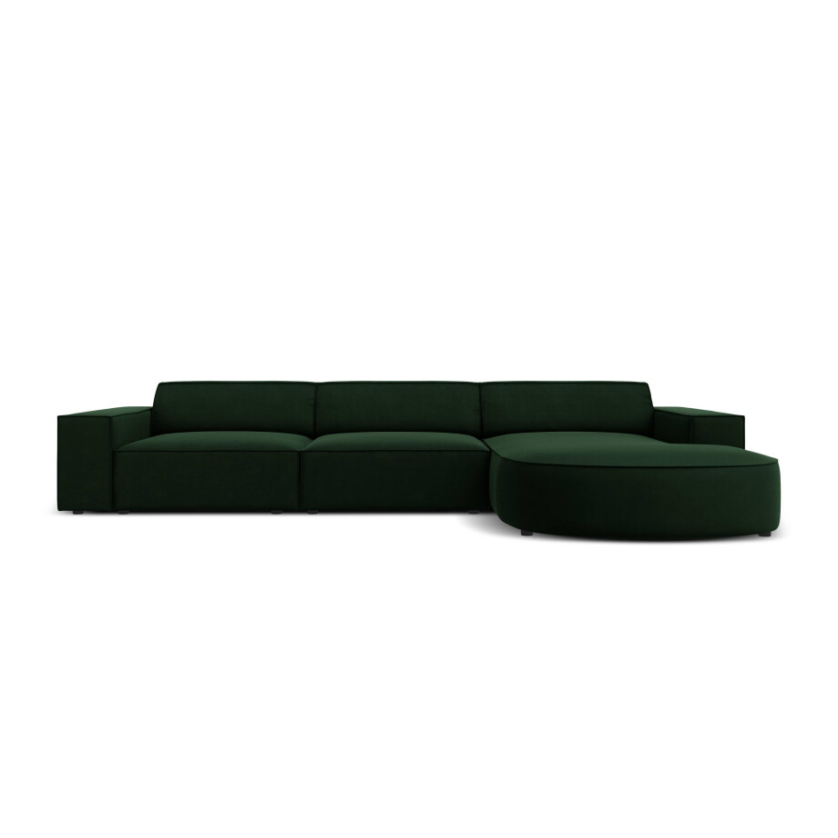 4-zits hoekbank Jodie velvet Chaise Longue rechts | Micadoni Limited Edition afbeelding 1