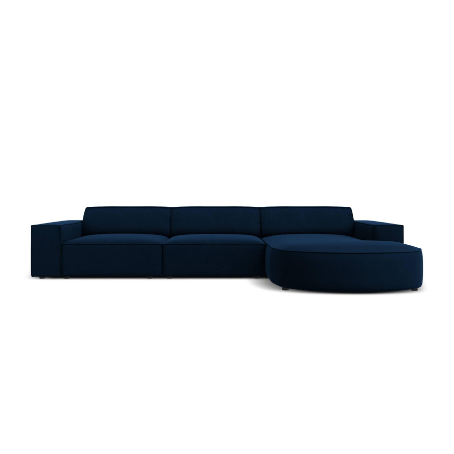 4-zits hoekbank Jodie velvet Chaise Longue rechts | Micadoni Limited Edition afbeelding 1