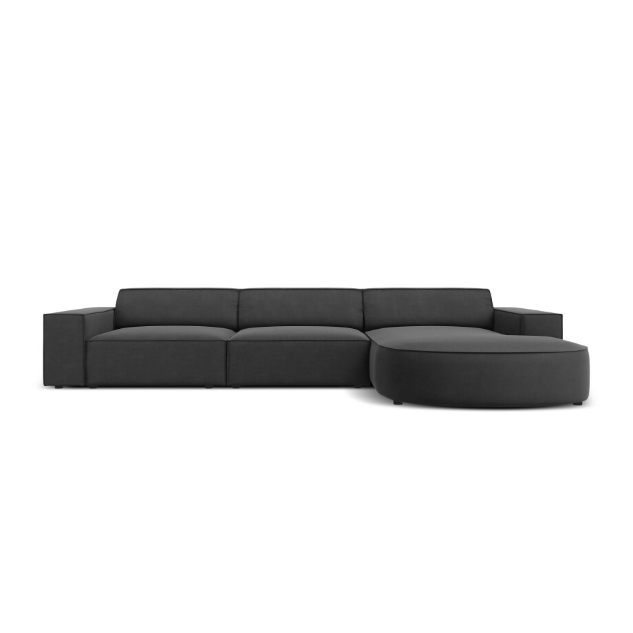 4-zits hoekbank Jodie velvet Chaise Longue rechts | Micadoni Limited Edition afbeelding 1