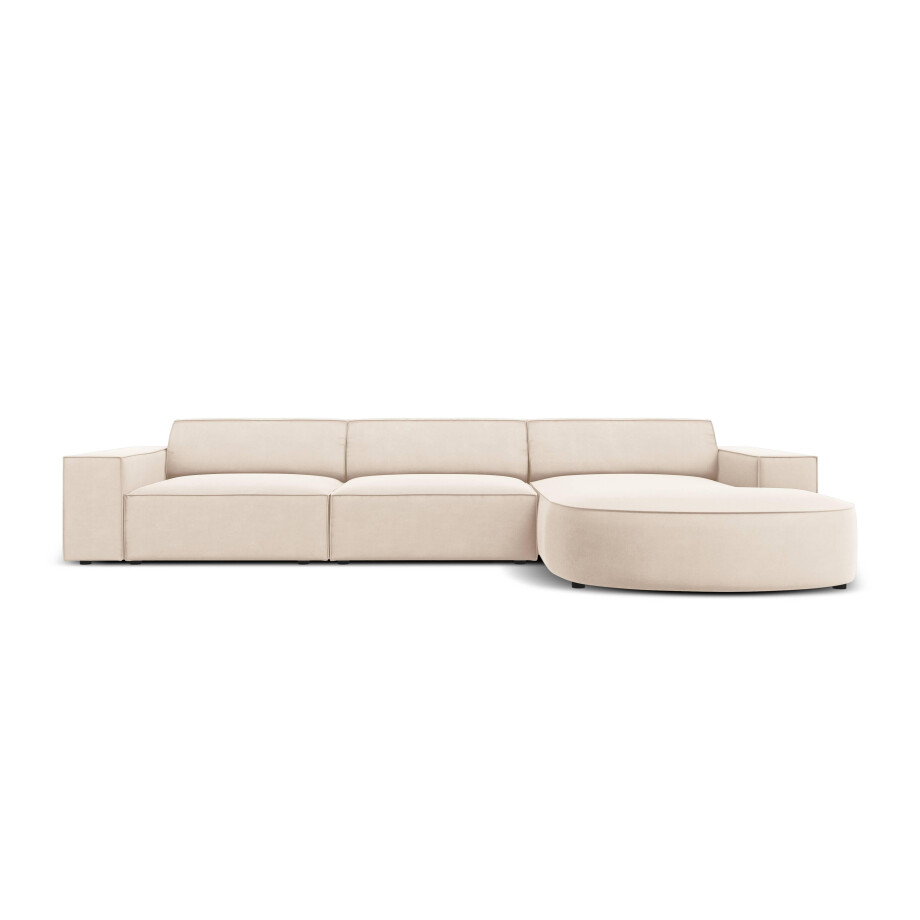 4-zits hoekbank Jodie velvet Chaise Longue rechts | Micadoni Limited Edition afbeelding 1