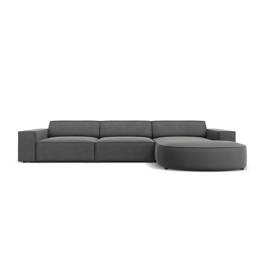 4-zits hoekbank Jodie velvet Chaise Longue rechts | Micadoni Limited Edition afbeelding 1