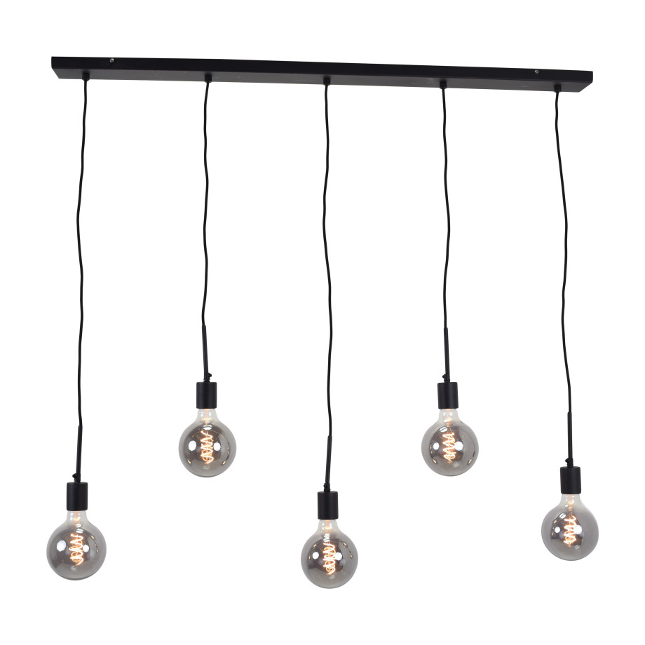 Urban Interiors hanglamp 'Bulby 5-lichts', kleur Zwart afbeelding 1