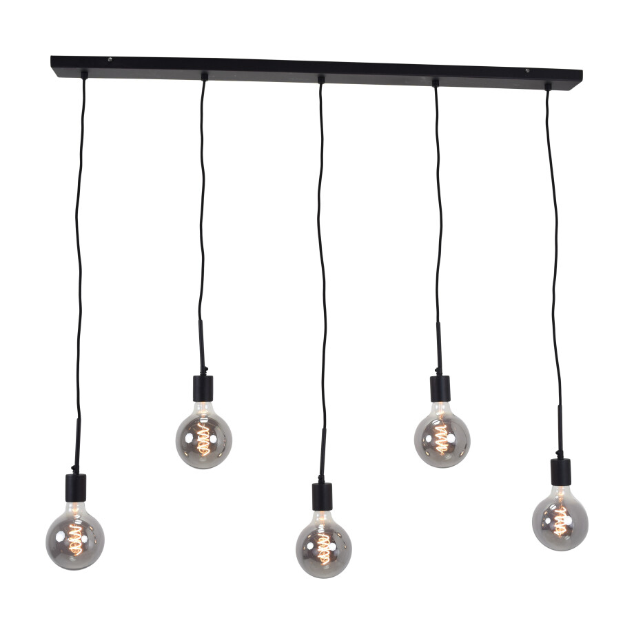 Urban Interiors hanglamp 'Bulby 5-lichts', kleur Zwart Urban Interiors hanglamp 'Bulby 5-lichts', kleur Zwart afbeelding 1