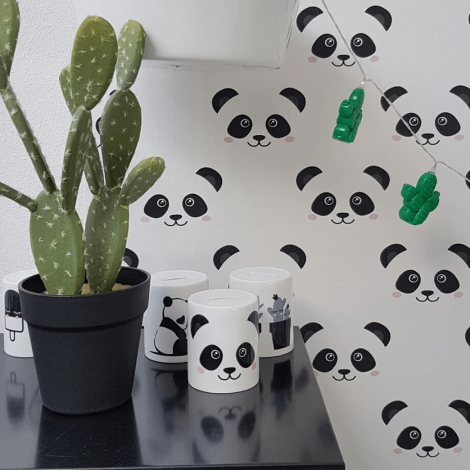 Noordwand Behang Fabulous World Panda wit afbeelding 1
