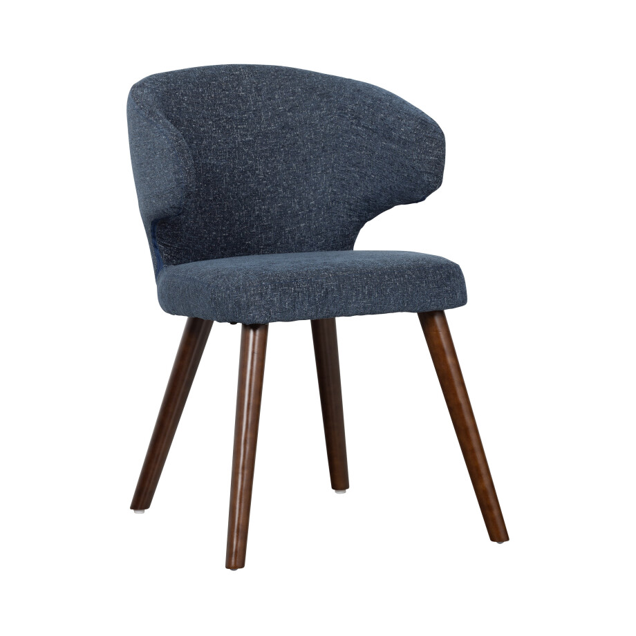 vtwonen Eetkamerstoel 'Cape' kleur Blauw Gemeleerd vtwonen Eetkamerstoel 'Cape' kleur Blauw Gemeleerd afbeelding 1