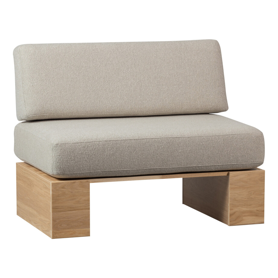 vtwonen Eetkamerbank 'Eat Up' Bouclé, 100cm, kleur Beige vtwonen Eetkamerbank 'Eat Up' Bouclé, 100cm, kleur Beige afbeelding 1