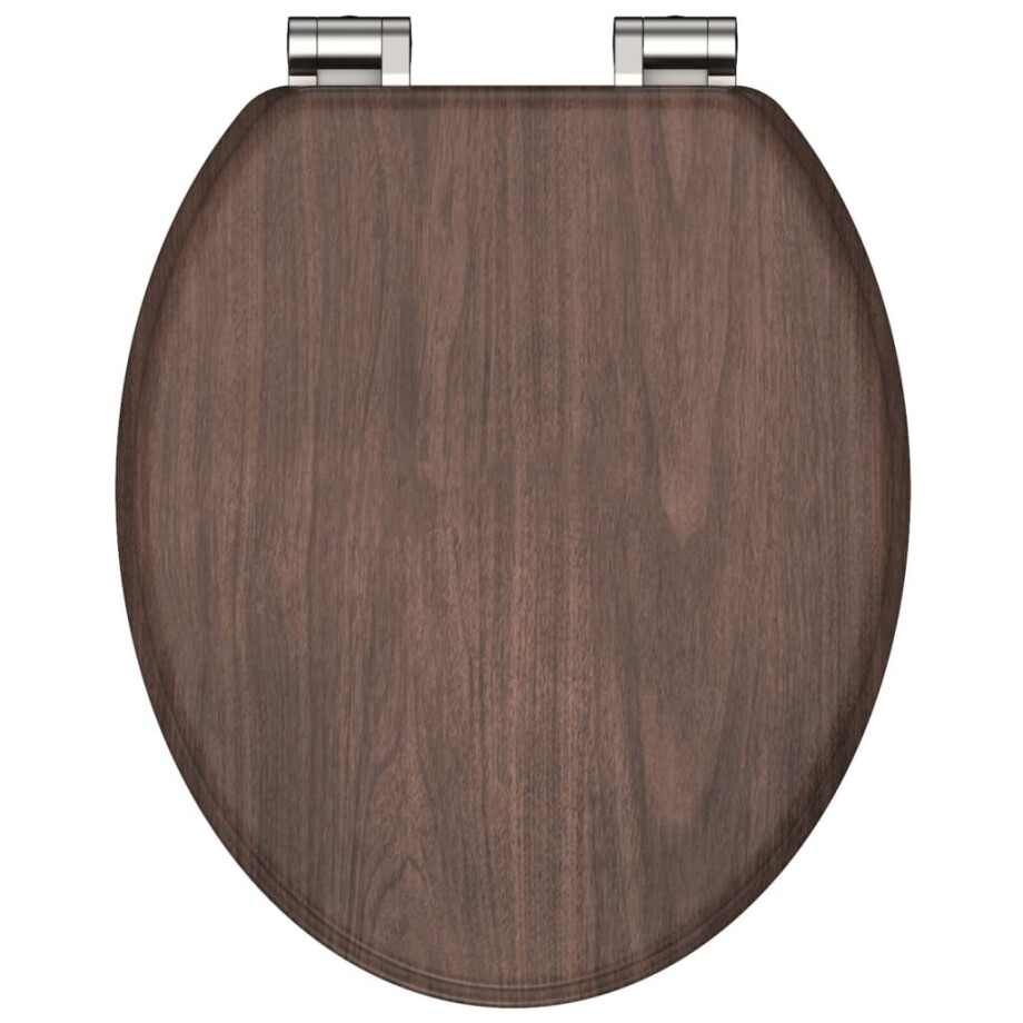 SCHÜTTE Toiletbril met soft-close DARK WOOD MDF afbeelding 1