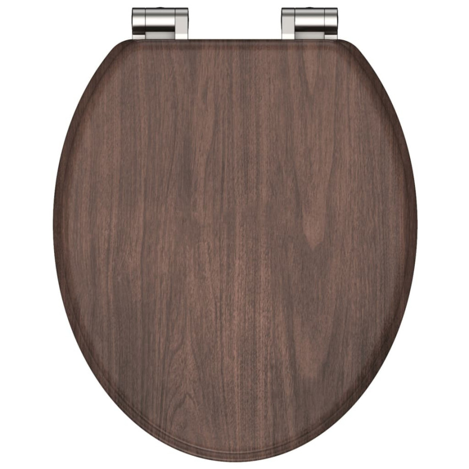 SCHÜTTE Toiletbril met soft-close DARK WOOD MDF afbeelding 1