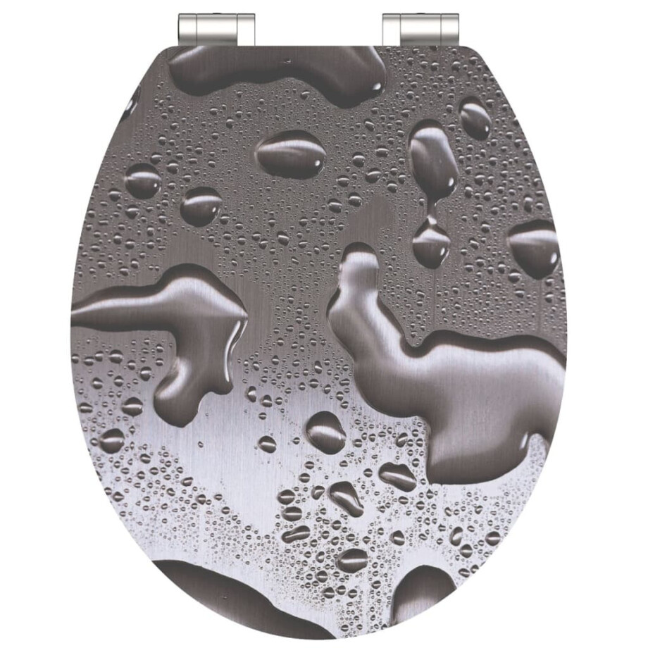 SCHÜTTE Toiletbril met soft-close GREY STEEL MDF hoogglans afbeelding 1