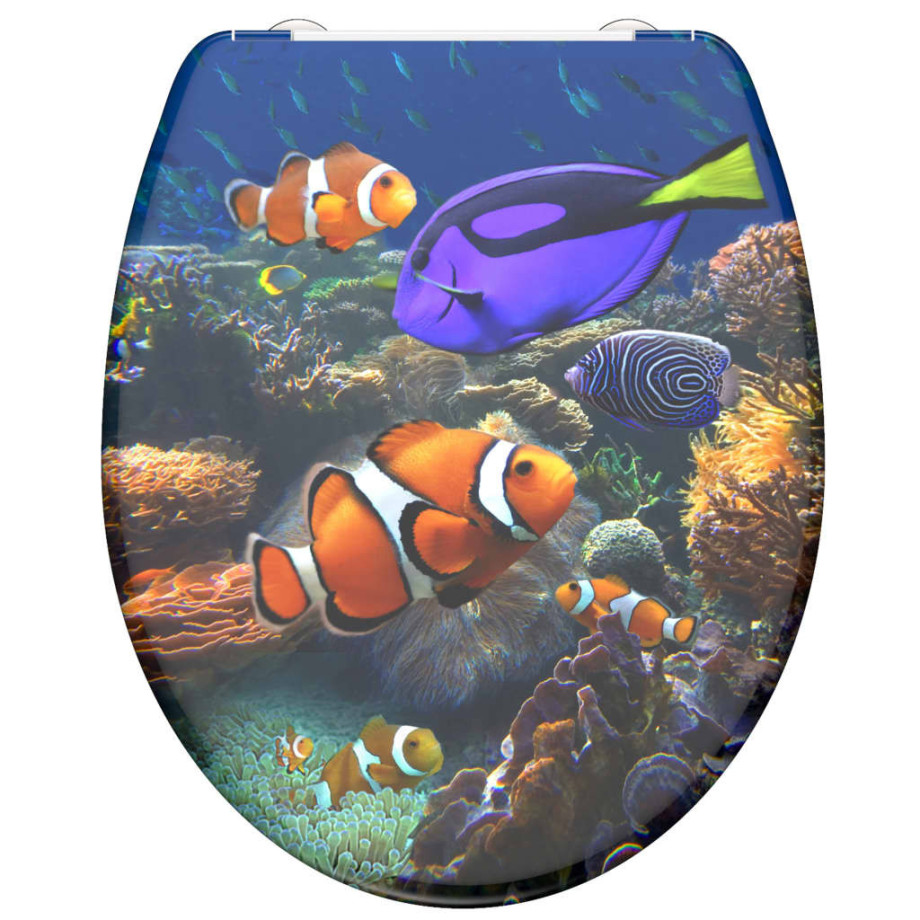 SCHÜTTE Toiletbril met soft-close SEA LIFE duroplast met print afbeelding 1