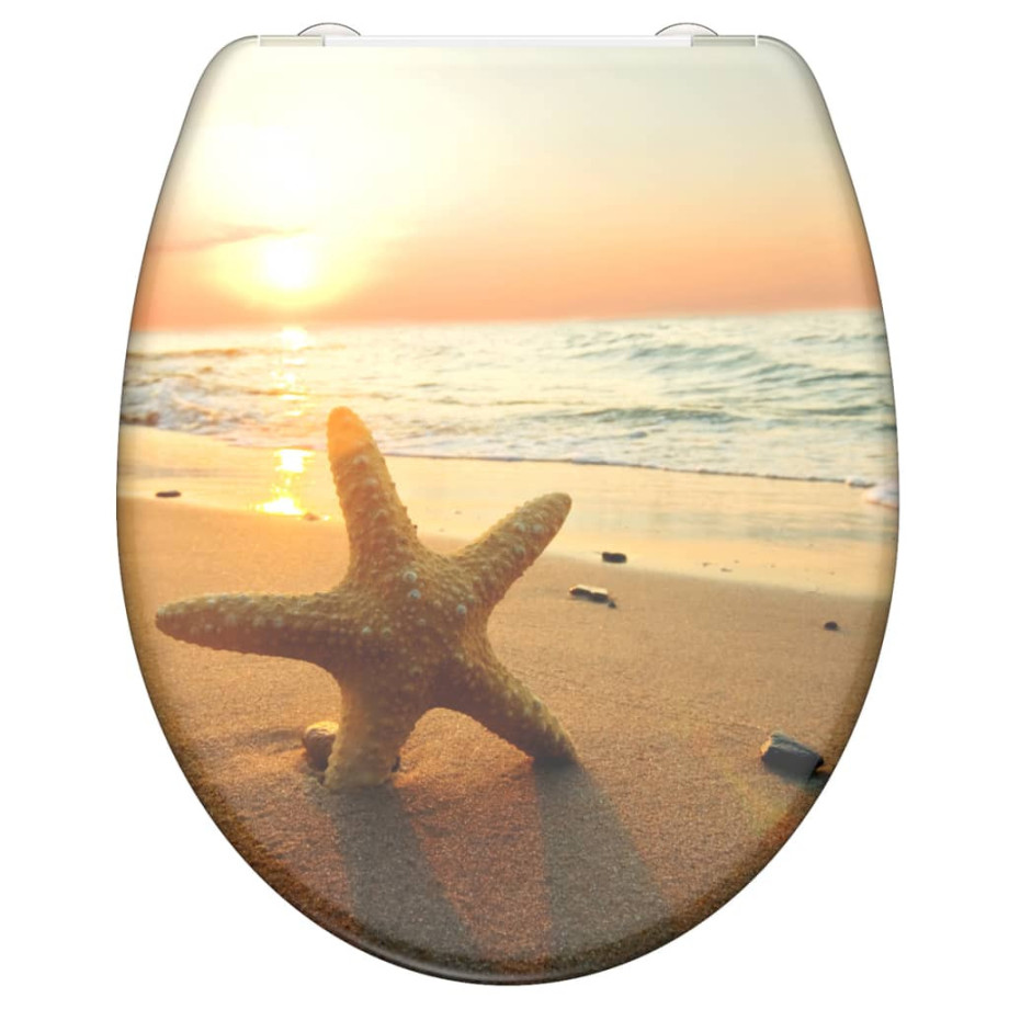 SCHÜTTE Toiletbril met soft-close SEA STAR duroplast met print afbeelding 1