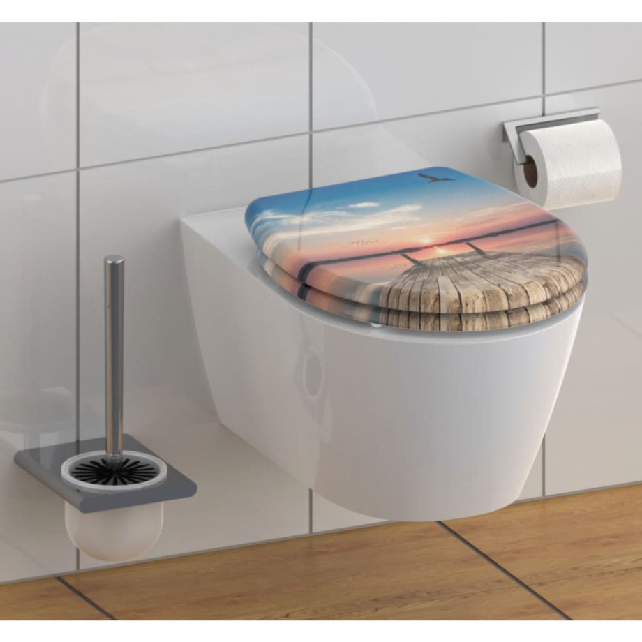 SCHÜTTE Toiletbril met soft-close quick-release SUNSET SKY afbeelding 1