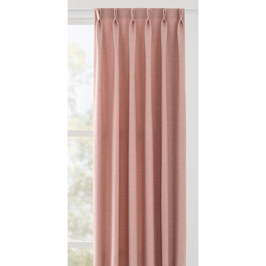Leen Bakker - Gordijnstof Julian - Polyester - Roze - B150 Cm afbeelding 1