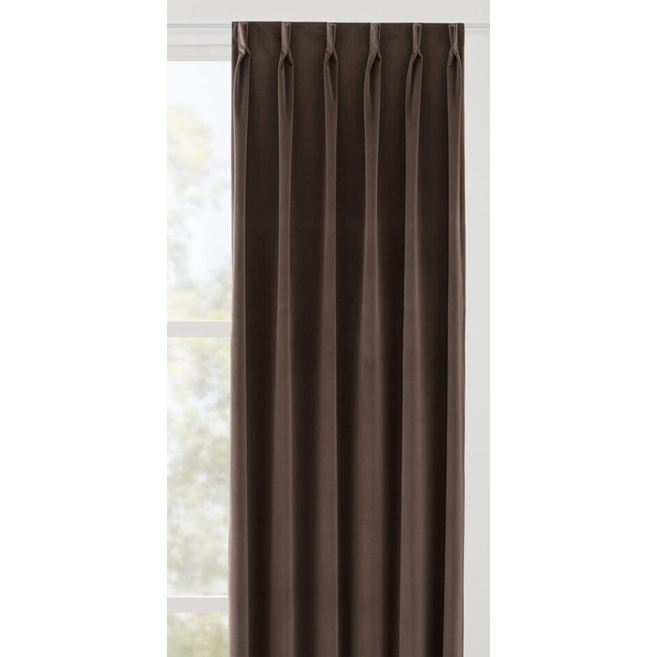 Leen Bakker - Gordijnstof Kiki - Kastanje - Polyester - Bruin - B150 Cm afbeelding 1