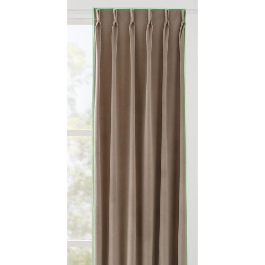 Leen Bakker - Gordijnstof Kiki - Taupe/grijs - Polyester - Taupe#Grijs - B150 Cm afbeelding 1