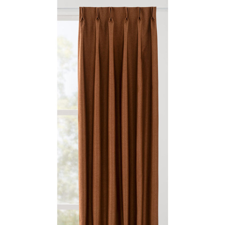 Leen Bakker - Gordijnstof Vivian - Terra - Polyester - Bruin - B140 Cm afbeelding 1