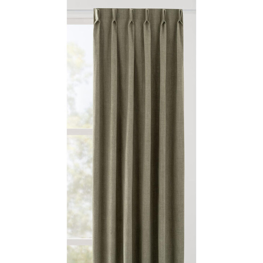 Leen Bakker - Gordijnstof Finn - Grijs - Polyester - Groen#Grijs - B150 Cm afbeelding 1