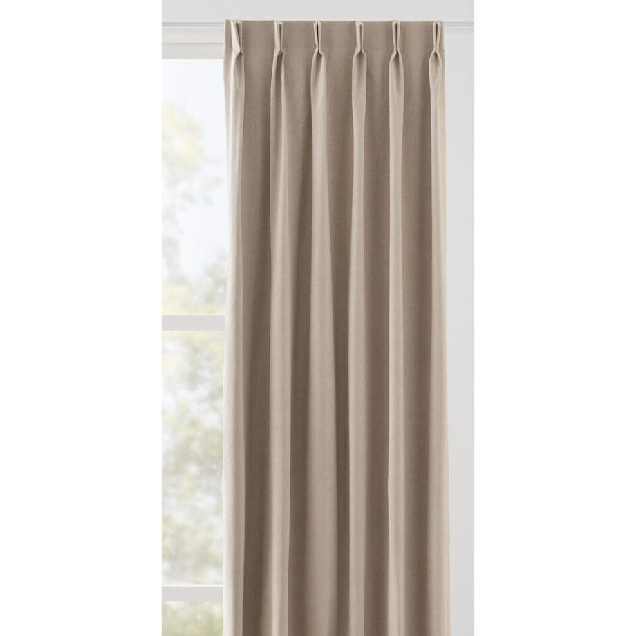 Leen Bakker - Gordijnstof Olivier - Ecru - Polyester - Beige - B145 Cm afbeelding 1