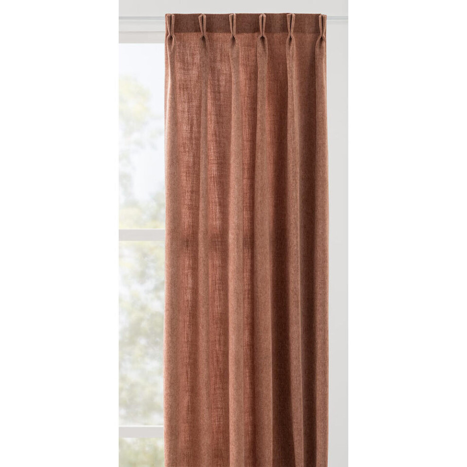 Leen Bakker - Gordijnstof Steve Lichtdoorlatend - Polyester - Roze - B140 Cm afbeelding 1