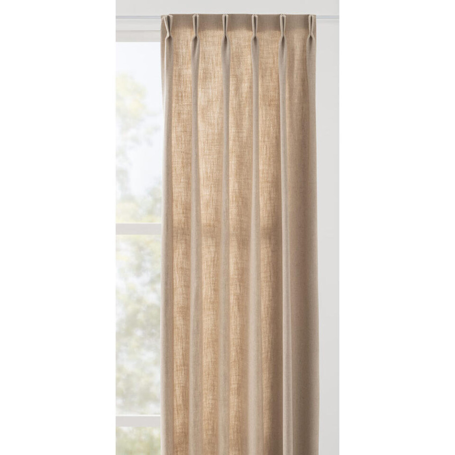 Leen Bakker - Gordijnstof Quinn Lichtdoorlatend - Naturel - Polyester - Crème - B140 Cm Leen Bakker - Gordijnstof Quinn Lichtdoorlatend - Naturel - Polyester - Crème - B140 Cm afbeelding 1
