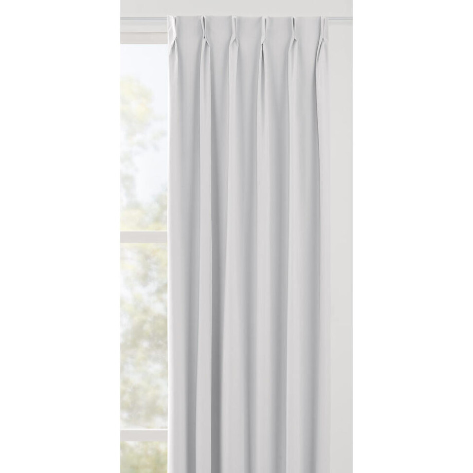 Leen Bakker - Verduisterende Voering - Polyester - Wit - B140 Cm Leen Bakker - Verduisterende Voering - Polyester - Wit - B140 Cm afbeelding 1