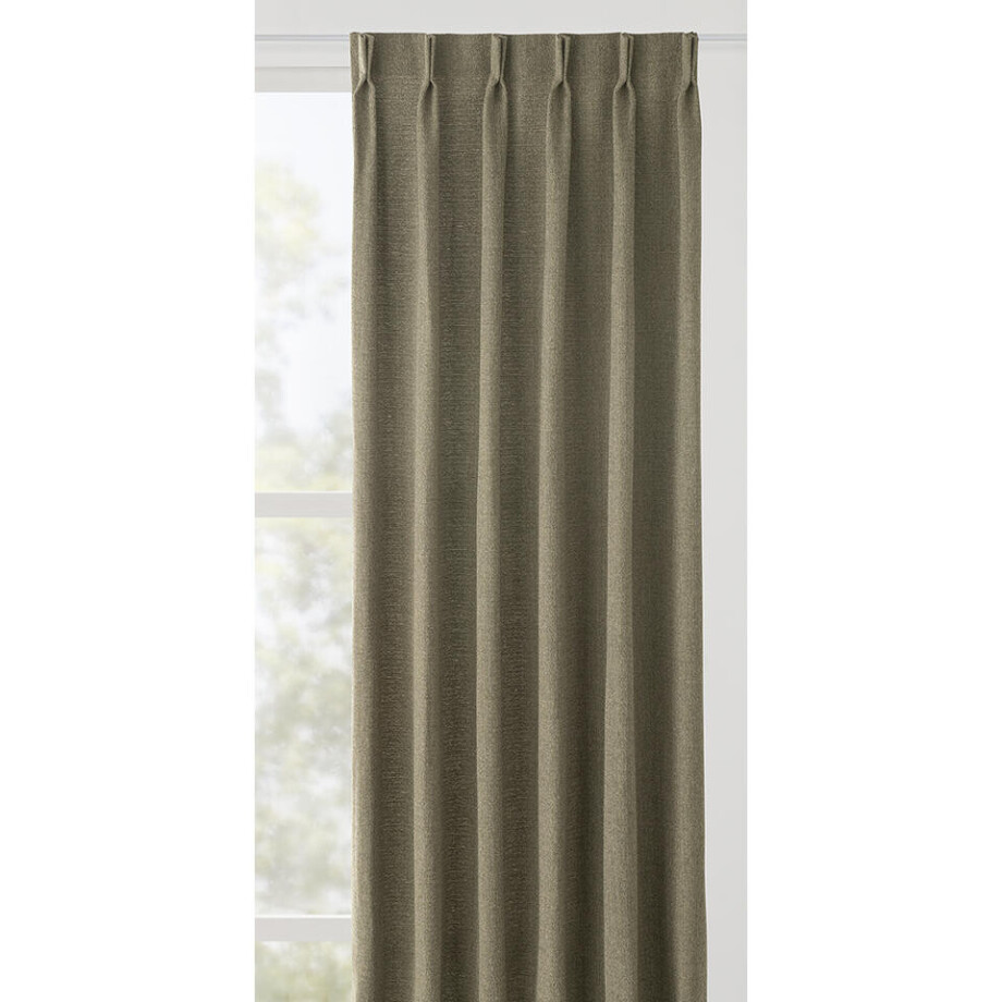 Leen Bakker - Gordijnstof Fiore Lichtdoorlatend - Katoen - Groen - B140 Cm afbeelding 1