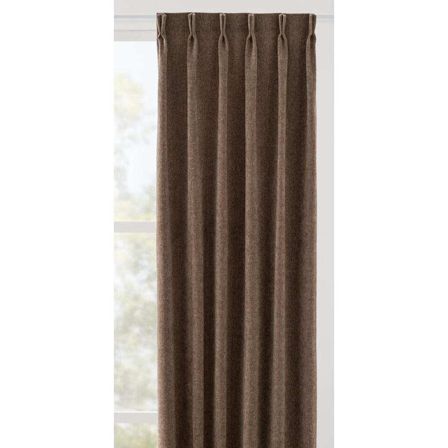 Leen Bakker - Gordijnstof Sacha Lichtdoorlatend - Polyester - Taupe - B140 Cm Leen Bakker - Gordijnstof Sacha Lichtdoorlatend - Polyester - Taupe - B140 Cm afbeelding 1