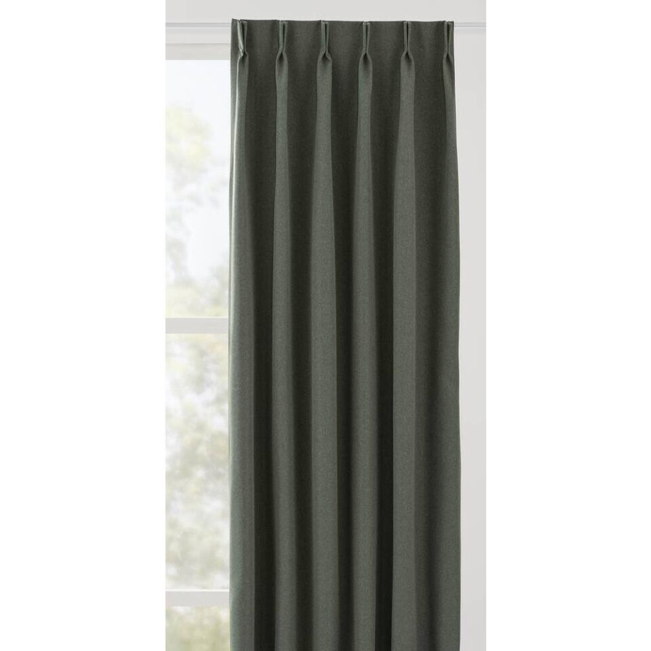 Leen Bakker - Gordijnstof Ribe - Polyester - Groen - B150 Cm Leen Bakker - Gordijnstof Ribe - Polyester - Groen - B150 Cm afbeelding 1