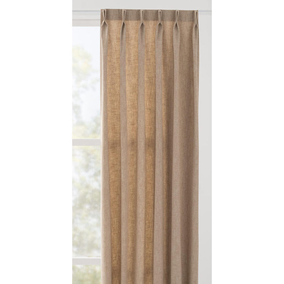 Leen Bakker - Gordijnstof Tine - Naturel - Polyester - Beige - B150 Cm afbeelding 1