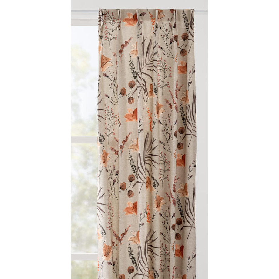 Leen Bakker - Gordijnstof Lauren - Polyester - Taupe - B150 Cm Leen Bakker - Gordijnstof Lauren - Polyester - Taupe - B150 Cm afbeelding 1