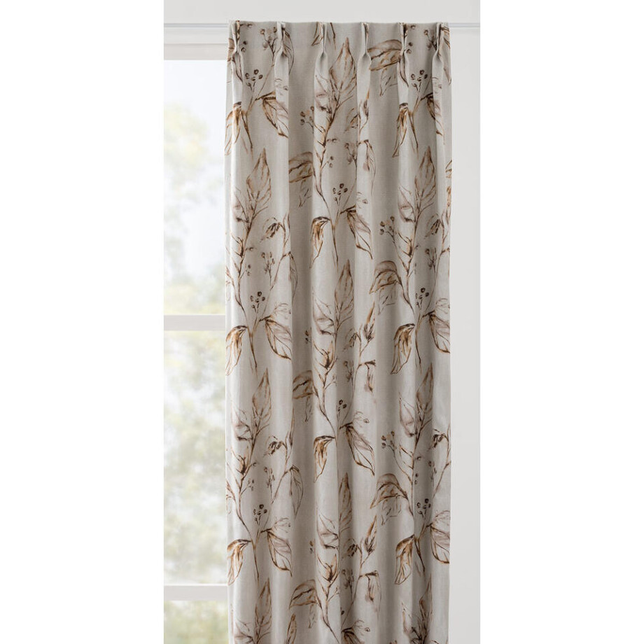 Leen Bakker - Gordijnstof Lotte - Roze - Polyester - Beige - B140 Cm Leen Bakker - Gordijnstof Lotte - Roze - Polyester - Beige - B140 Cm afbeelding 1