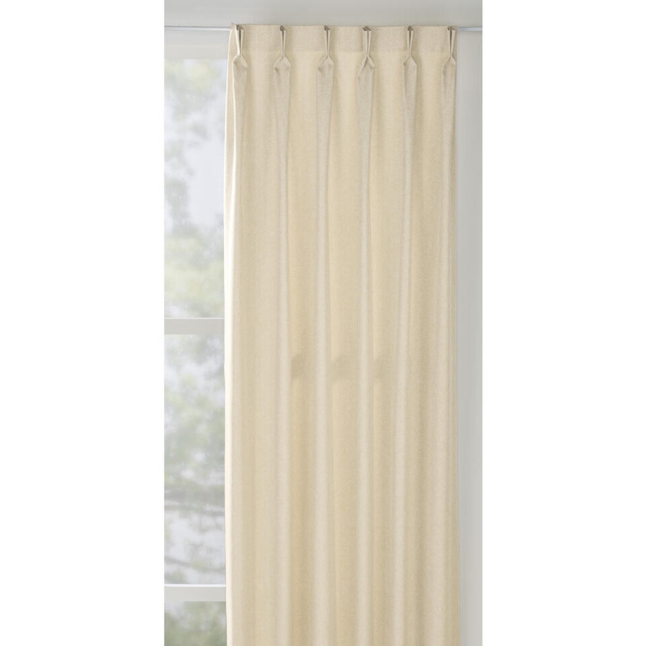 40% korting - Leen Bakker - Gordijnstof Loom Lichtdoorlatend - Off-white - Gerecycled Kunststof/Polyester - B150 Cm afbeelding 