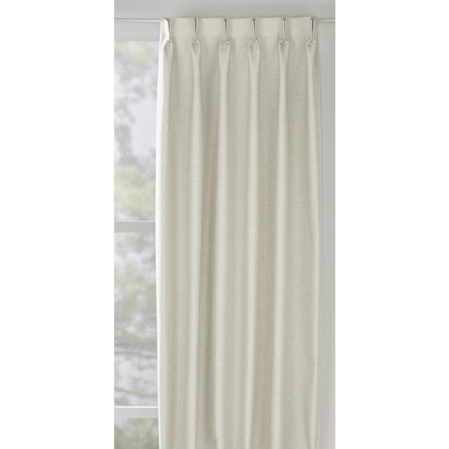 40% korting - Leen Bakker - Gordijnstof Nox Verduisterend - Off-white - Acryl/Gerecycled Kunststof/Polyester/Nylon - Crème#Wit#Beige - B150 Cm afbeelding 1