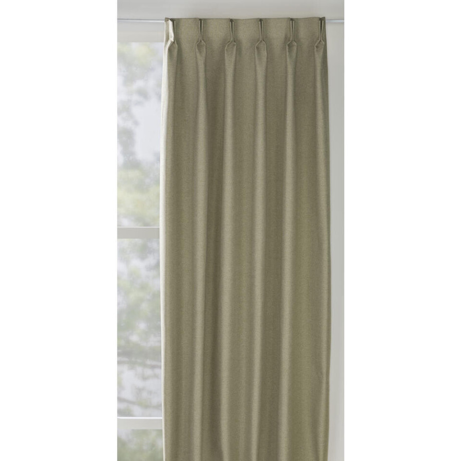 40% korting - Leen Bakker - Gordijnstof Nox Verduisterend - Acryl/Gerecycled Kunststof/Polyester/Nylon - Groen - B150 Cm afbeelding 1