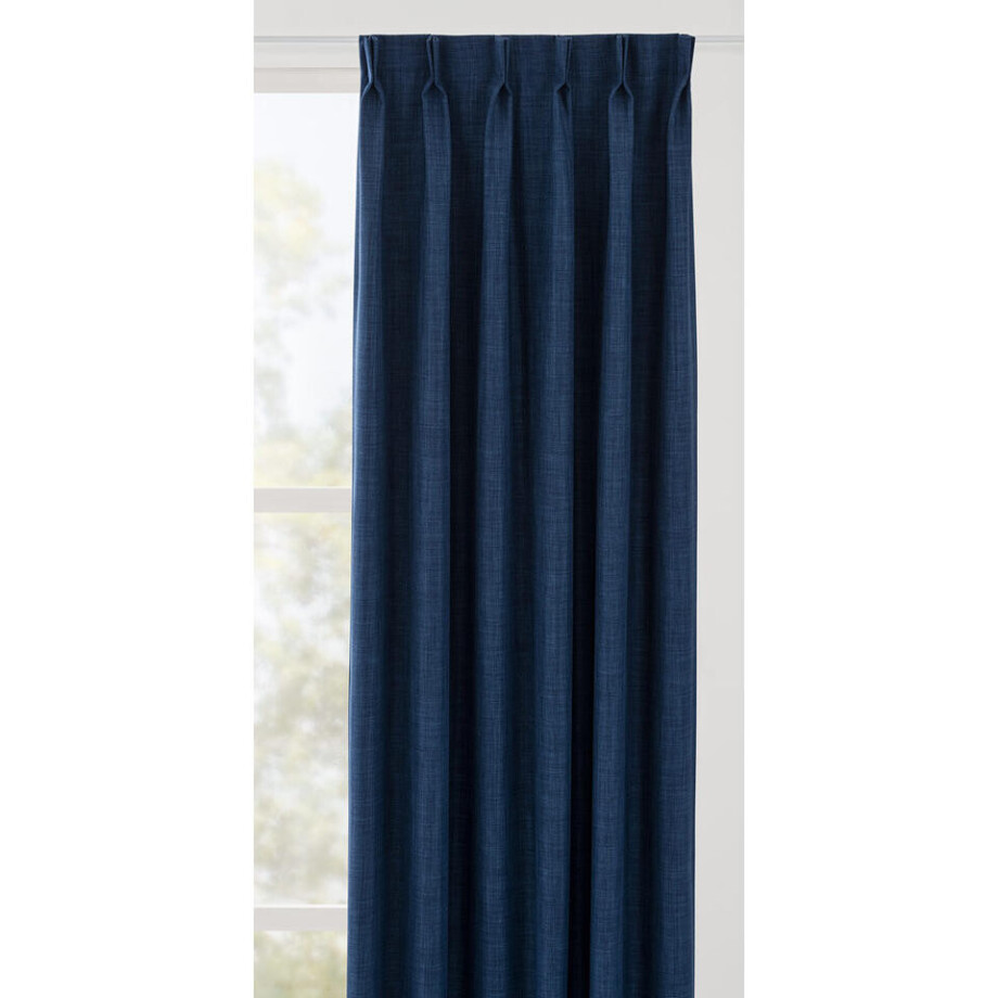 Leen Bakker - Gordijnstof Rudy - Polyester - Blauw - B150 Cm Leen Bakker - Gordijnstof Rudy - Polyester - Blauw - B150 Cm afbeelding 1